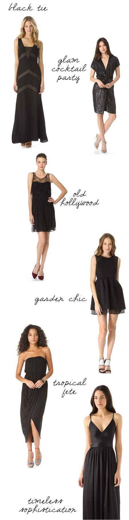 black bridesmaids dresses