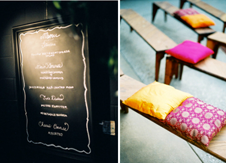 Menu & Pillows